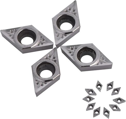 10 pcs CNC Carbide Inserts Blade Cutter for Lathe Turning Tool with Box, Material, Durability and Heat, Suitable for Aluminum and Copper Processing, Easy to Use, 55 in Saudi Arabia