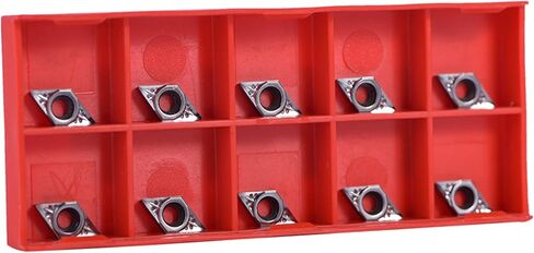 10 pcs CNC Carbide Inserts Blade Cutter for Lathe Turning Tool with Box, Material, Durability and Heat, Suitable for Aluminum and Copper Processing, Easy to Use, 55 in Saudi Arabia