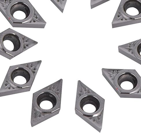 10 pcs CNC Carbide Inserts Blade Cutter for Lathe Turning Tool with Box, Material, Durability and Heat, Suitable for Aluminum and Copper Processing, Easy to Use, 55 in Saudi Arabia