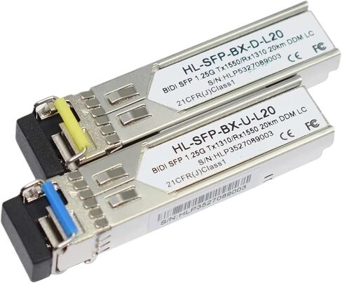 1pcs 1.25G 20KM 1000BASE-BX SFP Module 1310/1550 20KM LC/SC Connector(10 Pairs 20KM SC) in Saudi Arabia