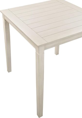 Farmhouse 5-Pack Counter Dining Set - Plank Effect Top, Shaped Counter Stool Seat - Compact and Functional - Perfect for Apartments,Kitchen Set in Saudi Arabia