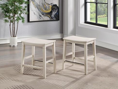 Farmhouse 5-Pack Counter Dining Set - Plank Effect Top, Shaped Counter Stool Seat - Compact and Functional - Perfect for Apartments,Kitchen Set in Saudi Arabia