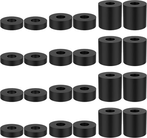 24Pcs 3 Sizes Multi-Purpose Rubber Spacers Kit, 1 Inch OD Anti-Vibration Bushings Spacers Washers for Cars, Motors, Home in Kuwait