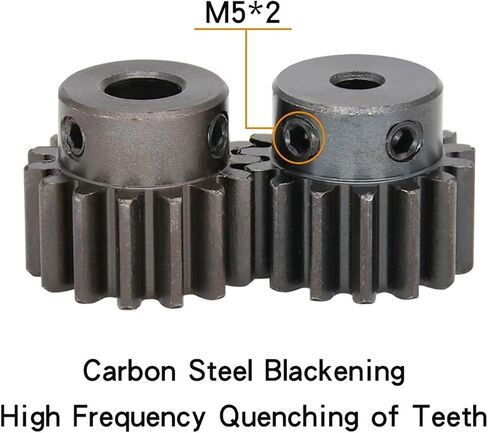 Steel Motor Drive Gear Spur Gear 1.5M-15T/16T Carbon Steel Gear Inner Bore 5/6/6.35/7/8/10/12mm(5 mm-1.5M15T) in Saudi Arabia