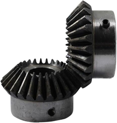 Steel Motor Drive Gear 2pcs Bevel Gear 1M 20Teeth Steel Inner Hole 5/6/7/8/6.35/9/10/12mm Angle Gears Screw M5(11mm) in Saudi Arabia