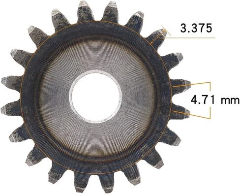 Steel Motor Drive Gear Spur Gear 1.5M-94/95/96/97/98/100/110/120 Teeth Carbon Steel Cylindrical High Frequency(1.5M96T - Bore 16 mm) in Saudi Arabia