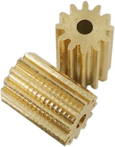 Steel Motor Drive Gear 2pcs Customized 12T 0.5M 10mm Height Copper Pinions 12 Teeth Brass Gear 122A Motor Parts Inner Hole 1.98mm in Saudi Arabia