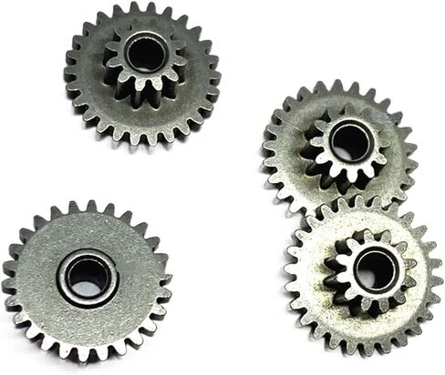 Steel Motor Drive Gear 4pcs Metal Double Gear 0.5M 12T-26T 3MM Loose Fit Variable Speed Reduction Gear in Saudi Arabia