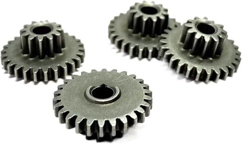 Steel Motor Drive Gear 4pcs Metal Double Gear 0.5M 12T-26T 3MM Loose Fit Variable Speed Reduction Gear in Saudi Arabia
