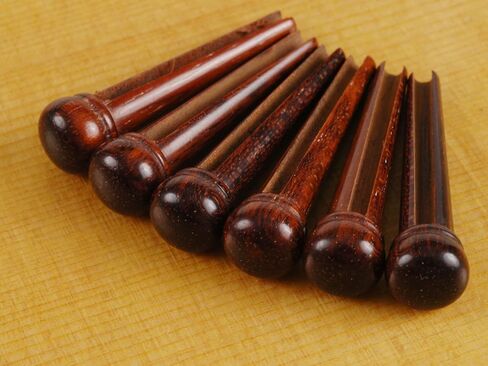 Waverly Snakewood Guitar Bridge Pins, Slotted, Set of 6 in Saudi Arabia