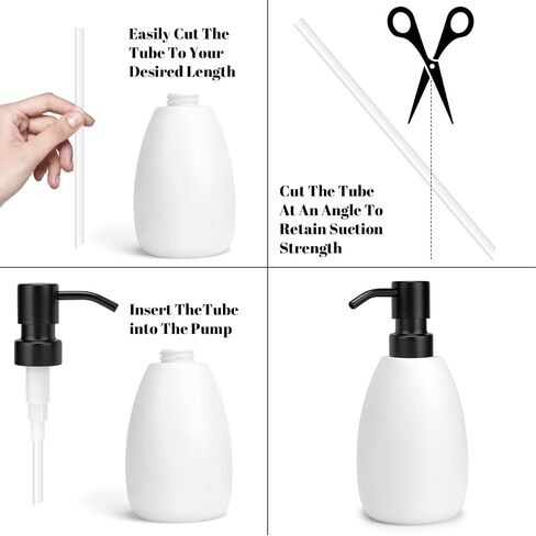 304 Stainless Steel Soap Dispenser Pump Replacement for Standard 28/400 Thread Size for Liquid Soap Lotion Refill Flat Top Dispenser Pumps Kitchen Bathroom 2 Pack(Brushed Nickel) in Saudi Arabia