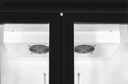 51" Commercial Glass 2 Door Display Refrigerator Merchandiser - Upright Beverage Cooler With Led Lighting in Saudi Arabia