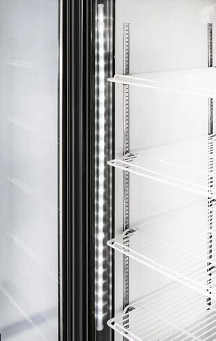 51" Commercial Glass 2 Door Display Refrigerator Merchandiser - Upright Beverage Cooler With Led Lighting in Saudi Arabia