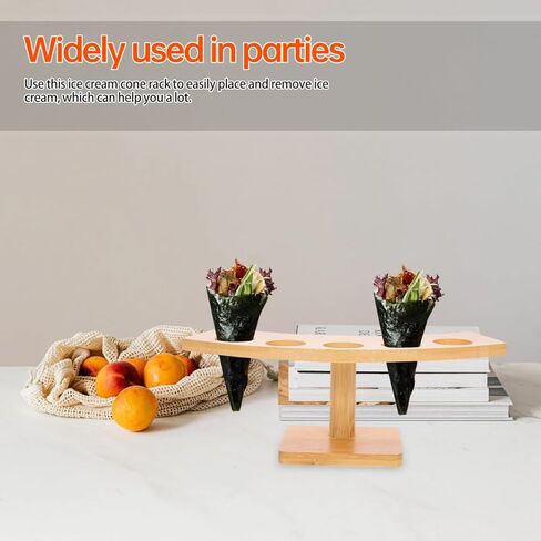 حامل مخروط الآيس كريم حامل للوشي رف شاشة متين للمطاعم والحفلات بسلاسة لإنهاء خمسة لسهولة الوصول in Kuwait