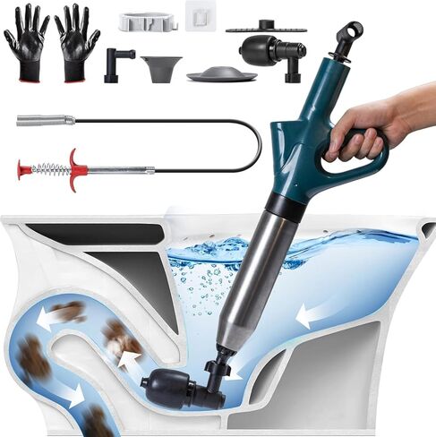 مزيل سد الصرف الصحي للمرحاض ، وصافل الضغط عالي الضغط -مكبس الهواء مع مقياس حقيقي في الوقت المناسب ، ومرحاض الفولاذ المقاوم للصدأ للحمام المسدود ، والوعة ، والمسلسل المطبخ in Kuwait