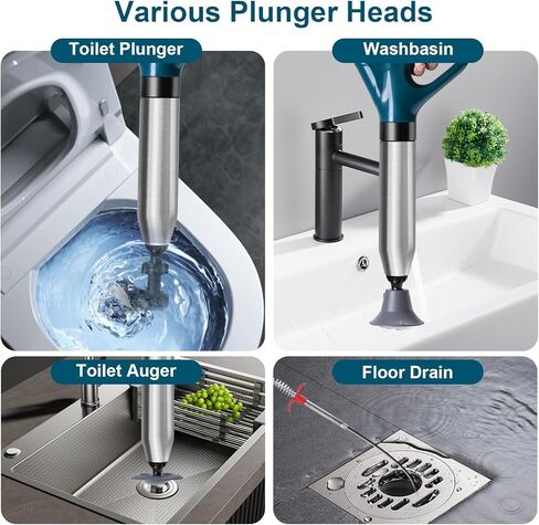 مزيل سد الصرف الصحي للمرحاض ، وصافل الضغط عالي الضغط -مكبس الهواء مع مقياس حقيقي في الوقت المناسب ، ومرحاض الفولاذ المقاوم للصدأ للحمام المسدود ، والوعة ، والمسلسل المطبخ in Kuwait