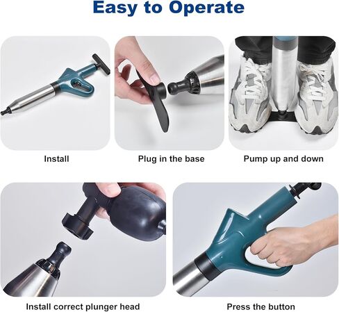 مزيل سد الصرف الصحي للمرحاض ، وصافل الضغط عالي الضغط -مكبس الهواء مع مقياس حقيقي في الوقت المناسب ، ومرحاض الفولاذ المقاوم للصدأ للحمام المسدود ، والوعة ، والمسلسل المطبخ in Kuwait