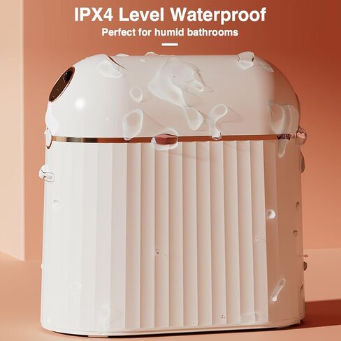 Bathroom Automatic Touchless Trash Can, Self Sealing and Self Changing, Smart Motion Sensor Trash Can with Lid, 2.7 Gallon Waterproof Small Bedroom Garbage Can in Saudi Arabia