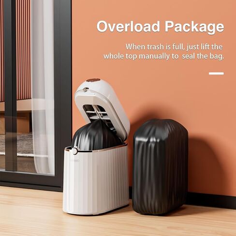 Bathroom Automatic Touchless Trash Can, Self Sealing and Self Changing, Smart Motion Sensor Trash Can with Lid, 2.7 Gallon Waterproof Small Bedroom Garbage Can in Saudi Arabia