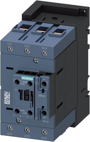 Siemens 3RT2046-1AK60 Sirius 3 Pole 90 Amp 120 Volt AC Touchor - 1NO+1NC جهة اتصال مساعدة in Saudi Arabia