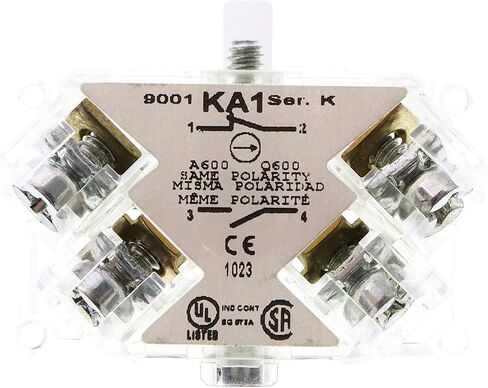 SQUARE D 9001KA1 SER K 30MM 600V-AC 10A AMP Contact Block D496019 in Saudi Arabia