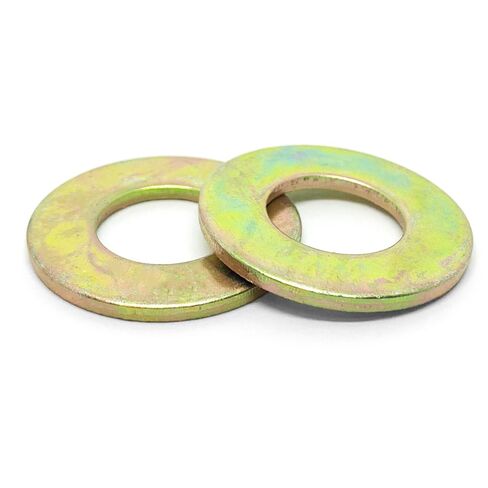 (50 Pieces) 1/2" SAE Grade 8 Flat Washers Zinc Yellow in Saudi Arabia