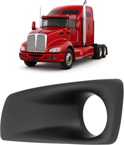 HECASA زوج الضباب الضباب الإطار المتوافق مع 2008-2015 KENWORTH T660 بديل لـ N181002200 N181002200R غطاء مصباح الضباب تقليم أسود - سائق ومسافر جانب in Kuwait