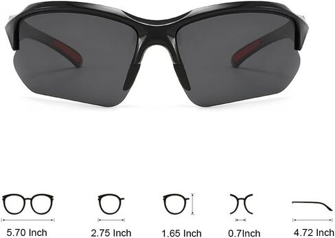 Sports Sunglasses for Men & Women - UV400 Protection, Night Driving, Cycling, Running, Outdoor Activities in Saudi Arabia