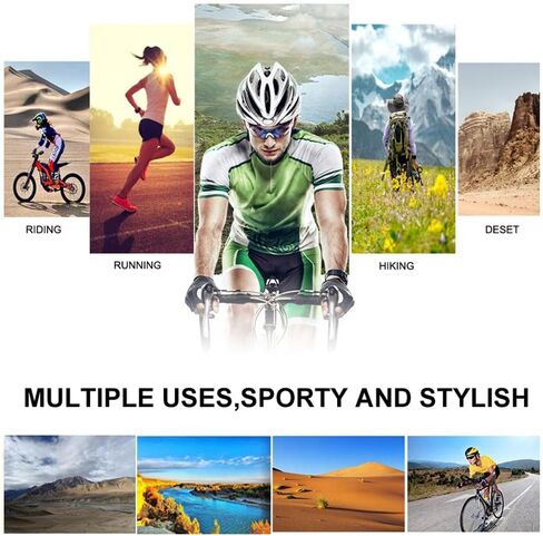 Sports Sunglasses for Men & Women - UV400 Protection, Night Driving, Cycling, Running, Outdoor Activities in Saudi Arabia