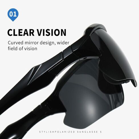 Sports Sunglasses for Men & Women - UV400 Protection, Night Driving, Cycling, Running, Outdoor Activities in Saudi Arabia