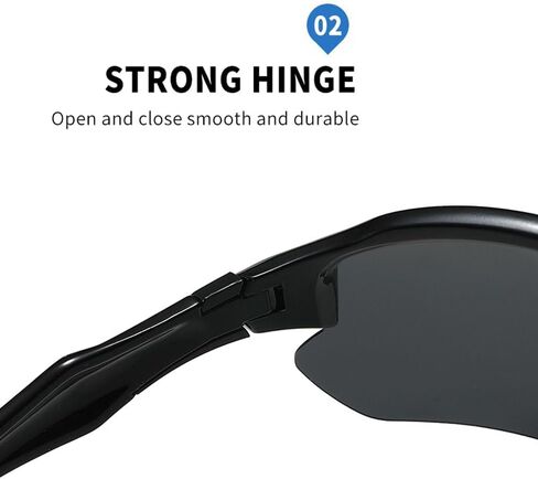 Sports Sunglasses for Men & Women - UV400 Protection, Night Driving, Cycling, Running, Outdoor Activities in Saudi Arabia