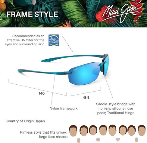 Maui Jim Hookipa Rectangle Sunglasses in Kuwait