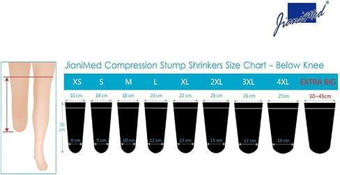 Stump Stump Merrinkers-Below Knee ، 50 سم ، ضغط ، جوارب مبتورة ، 20-30 ، الاستخدام اليومي ، Taiwan Excellence 2XL in Kuwait