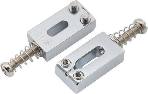 MusicLily Pro 10.8mm Modern Style Zinc Alloy Bridge Bridge for Import Strat Tele Electric Guitar ، Chrome (مجموعة من 6) in Kuwait