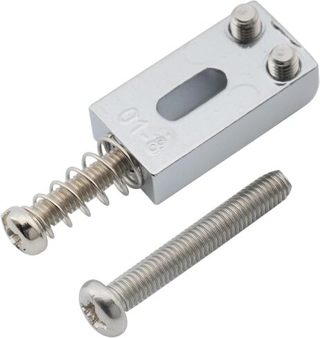 MusicLily Pro 10.8mm Modern Style Zinc Alloy Bridge Bridge for Import Strat Tele Electric Guitar ، Chrome (مجموعة من 6) in Kuwait
