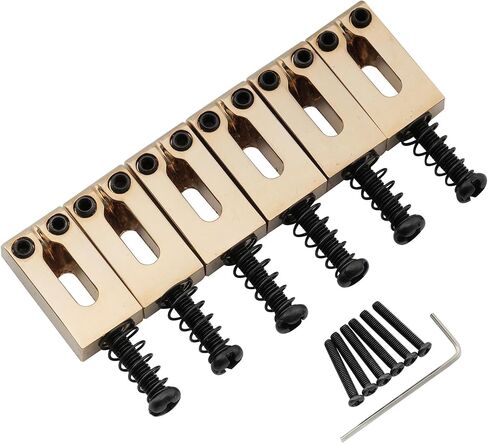 Musiclily Pro 10.8mm Modern Style Zinc Alloy Bridge Saddles for Import Strat Tele Electric Guitar, Chrome (Set of 6) in Saudi Arabia