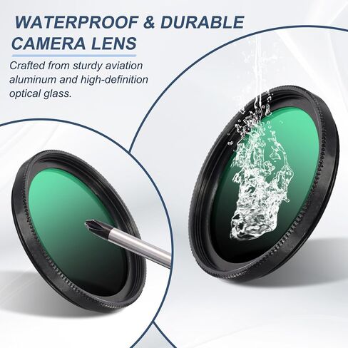 Patikil 43mm ND Filter ، متغير ND Lens ND2-ND400 مرشح كثافة محايدة قابلة للتعديل قابلة للتعديل in Kuwait