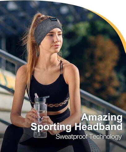 سماعات رأس رياضية للنوم من ASMRBAND، سماعات رأس للنوم للنوم الجانبي، سماعات رأس مع مكبرات صوت ستيريو عالية الدقة رفيعة للغاية مثالية للنوم واليوجا والأرق والسفر الجوي والتأمل in Kuwait