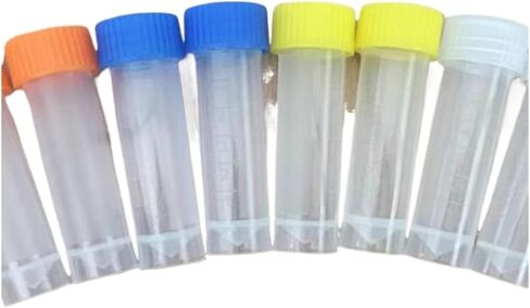 20pcs Lab 5ml بلاستيك برغي أنبوب فم تجميد مع غسالة مقاومة للتسرب ، وشفاف بالتبريد مع مقياس ، أنبوب تخزين الكاشف/الحبر in Saudi Arabia