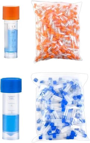 20pcs Lab 5ml بلاستيك برغي أنبوب فم تجميد مع غسالة مقاومة للتسرب ، وشفاف بالتبريد مع مقياس ، أنبوب تخزين الكاشف/الحبر in Saudi Arabia