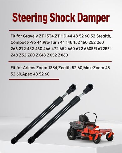 09689700 03769800 مانصفة صدمة التوجيه ملائمة لـ Ariens Zoom 1334 لـ Zenith 60 52 for Apex 60 52 48 for ZT HD 60 52 48 44 Pro Turn ZX 60 52 48 Pro Turn 60 52 48 ، 2pcs in Saudi Arabia