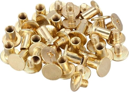 مسامير شيكاغو ، المسامير ， 20pcs الألبوم محفظة نحاس مطلي 5 × 8 مم ملزمة شيكاغو in Kuwait