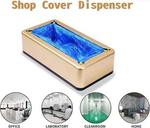 Automatic Shoe Cover Machine with 200 Disposable Shoe Covers Shoe Cover Dispenser for Home & Office Disposable Non-slip (Pink) in Saudi Arabia