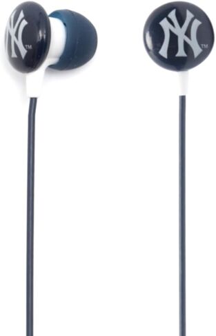 iHip MLF10169NYY MLB New York Yankees Printed Ear Buds, Blue/White in Kuwait