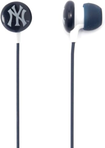 iHip MLF10169NYY MLB New York Yankees Printed Ear Buds, Blue/White in Kuwait
