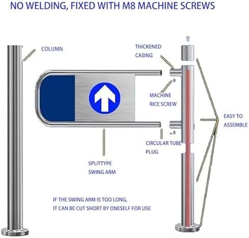 دليل المدخل في اتجاه واحد بوابة تأرجح تلقائي على نطاق واسع مع السلامة من الفولاذ المقاوم للصدأ ، بوابة أرجوحة أمان محملة بنابض ، جهاز مدخل/مخرج من الفولاذ المقاوم للصدأ ل in Kuwait