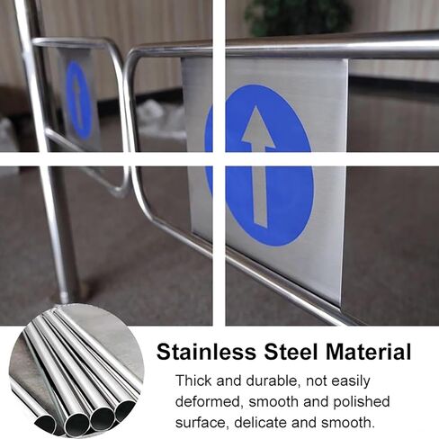 1-Way Door Swing Gate Stainless Steel, Pedestrian Door for Supermarket and Library Entrance, for Restaurant Shopping Malls Supermarket, One Way Door(Left)(60×97 Cm) in Kuwait