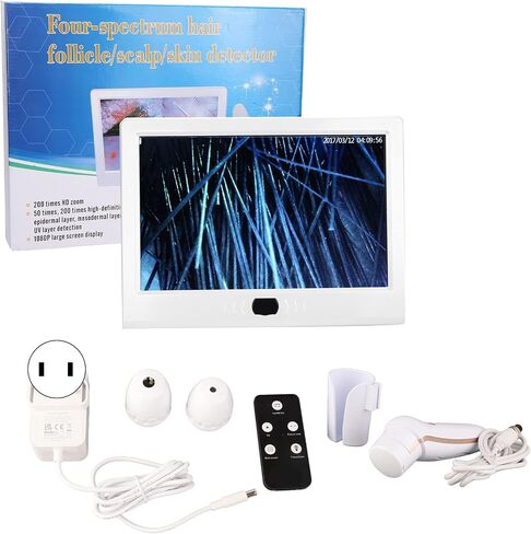 12inch Skin Analysis Machine, Scalp Camera, Hair Follicle Test Kit, Skin Scalp Detector Multifunctional Rechargeable Hair Follicle Skin Analyser Machine (US Plug) in Saudi Arabia