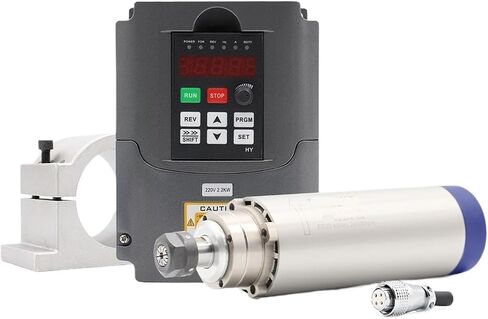2.2kw air-cooled spindle 24000rpm D=80mm 4 ceramic ball bearings and variable frequency drive(Steel Ball Bearing,380v) in Saudi Arabia