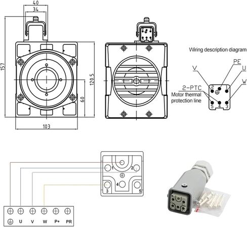 GDF60-18Z 7.5KW square air-cooled spindle ER32 4 bearings CNC(380V) in Saudi Arabia